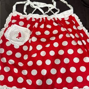 Disney Minnie red and White Polka Dot Apron